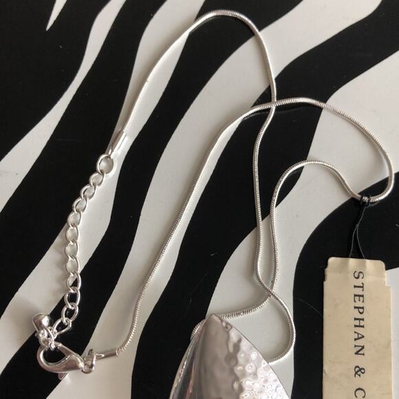 3 for $30 Stephan & Co. Silver Feather Necklace - Picture 2 of 6